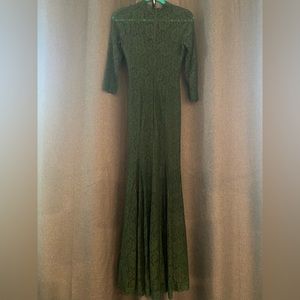 More Than Love Dark Green Lace Maxi Dress